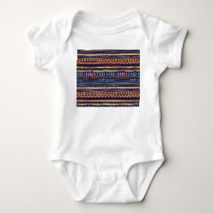 Ethnic Tribal Watercolor Dark Pattern Baby Bodysuit