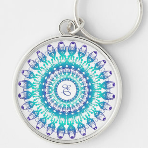 Ethnic turquoise Mandala Key Ring