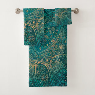 Ethnic turquoise Towel