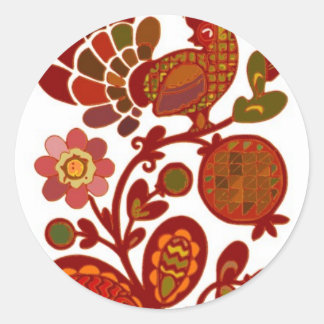 Ethnic Ukrainian Pattern Postcards Classic Round Sticker