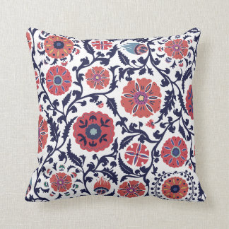 Ethnic Uzbek Suzani Middle Eastern pattern Throw P Cushion