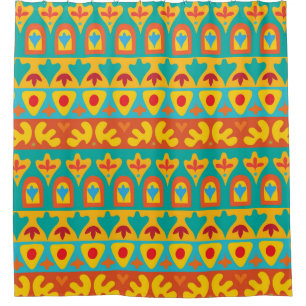Ethnic Vintage Garden Seamless Background Shower Curtain