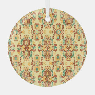 Ethnic Vintage Trend: Bohemian Seamless Tile Glass Tree Decoration