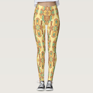Ethnic Vintage Trend: Bohemian Seamless Tile Leggings