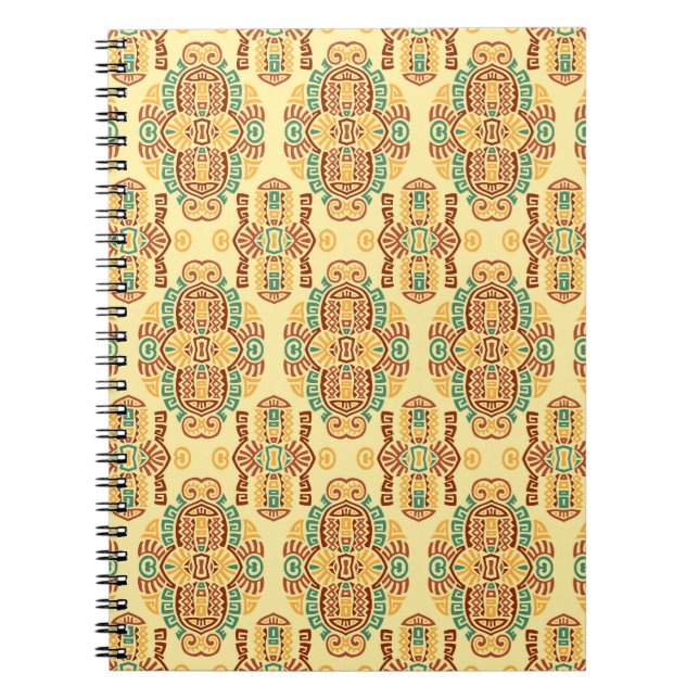 Ethnic Vintage Trend: Bohemian Seamless Tile Notebook (Front)
