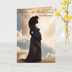 Ethnic Woman Pregnancy Congratulation Card