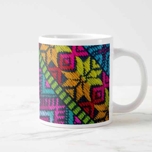 Ethnic Woven Threads Large Coffee Mug (Right)
