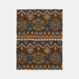 Ethno seamless pattern. Ethnic boho ornament. Trib Fleece Blanket