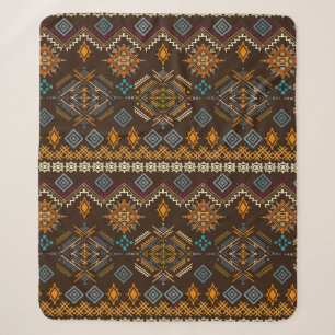 Ethno seamless pattern. Ethnic boho ornament. Trib Sherpa Blanket