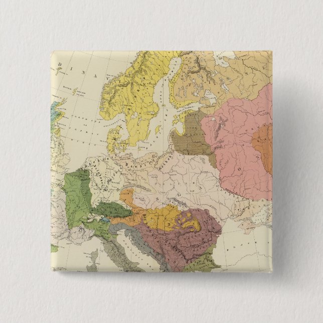 Ethnographic, Europe 15 Cm Square Badge (Front)