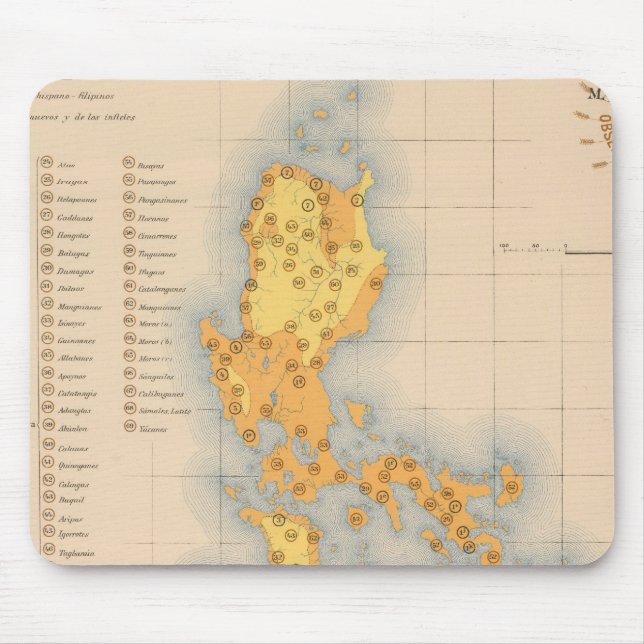 Ethnographic Map No 3 Mouse Pad (Front)