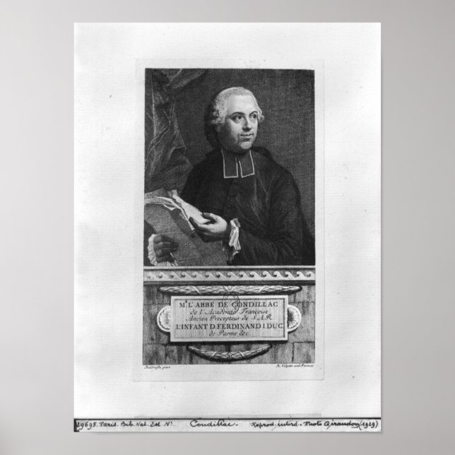 Etienne Bonnot de Condillac Poster (Front)