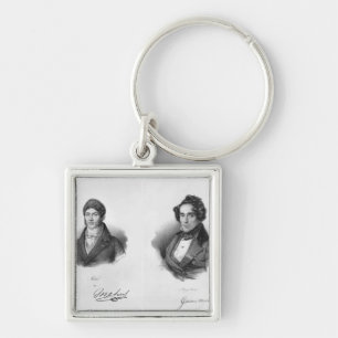 Etienne Mehul and Giacomo Meyerbeer Key Ring