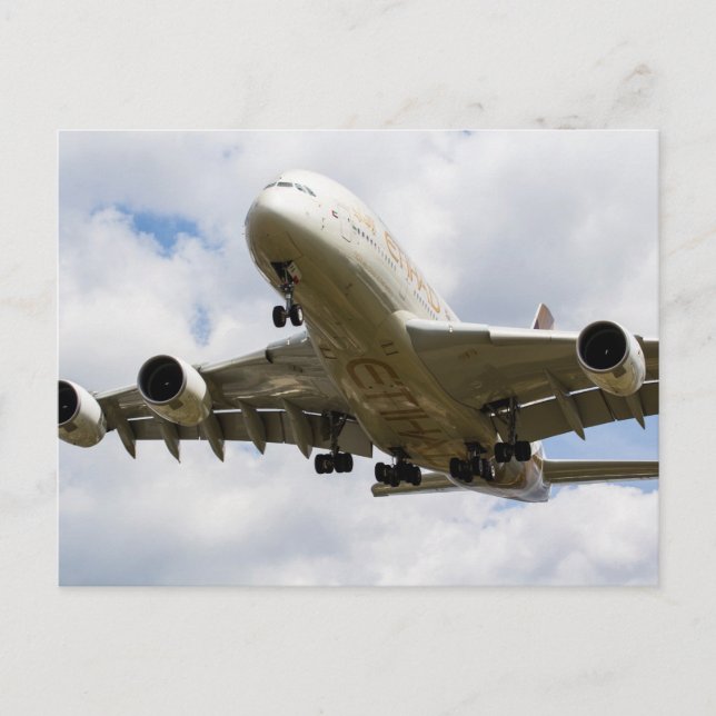 Etihad Airbus A380 Postcard (Front)