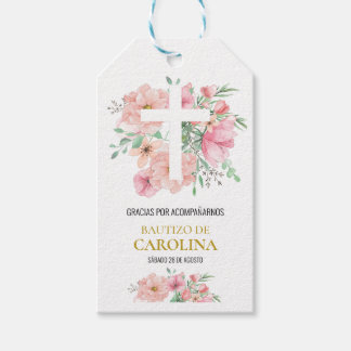 Etiqueta de agradecimiento para bautizo gift tags
