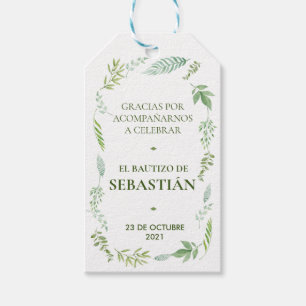 Etiqueta de agradecimiento para bautizo gift tags