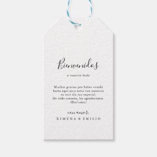 Etiquetas de Regalos Bienvenida de Boda Española Gift Tags