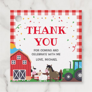 Etiquetas Para Recuerdos Farm animals Birthday fav Favour Tags