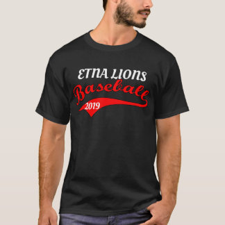 Etna Lions Baseball black and red T-Shirt