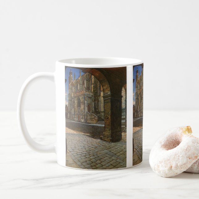 Eton College Chapel by Anna Alma Tadema Coffee Mug (With Donut)