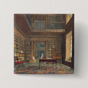 Eton College Library, from 'History of Eton Colleg 15 Cm Square Badge