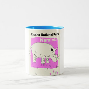 Etosha National Park, Namibia Two-Tone Coffee Mug