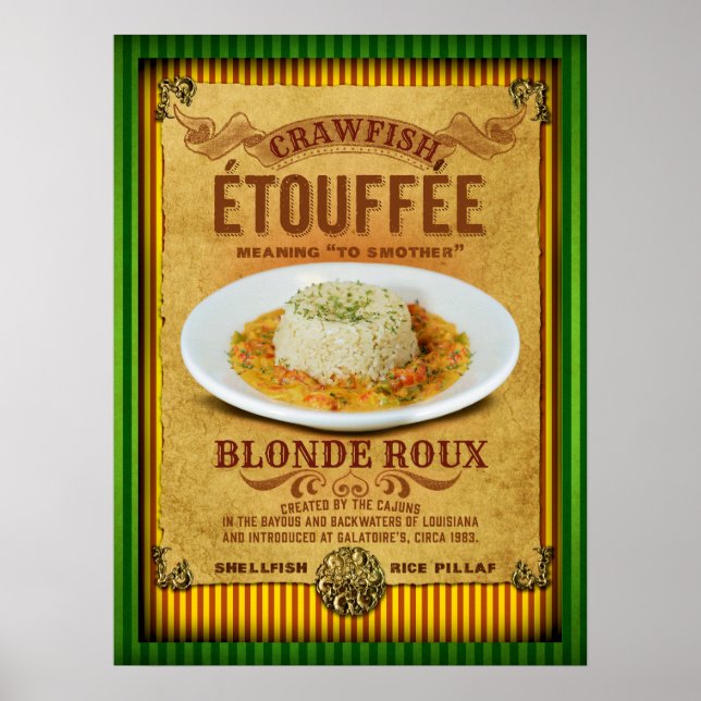 Etouffee New Orleans Cajun Poster (Front)