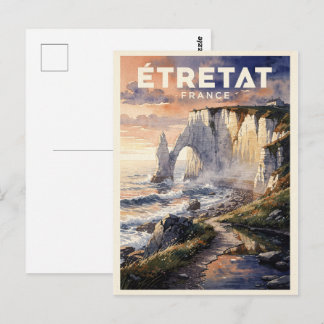 Étretat France Vintage Travel Postcard