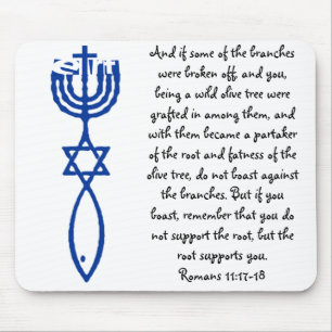 ETRT Menorah Star Ichthys Mouse Pad