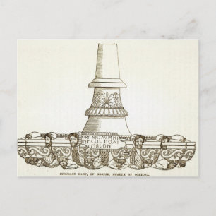 Etruscan bronze lamp in the Museum of Cortona Postcard