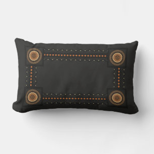 Etruscan Elegance: Velia Bucchero-Style Lumbar Cushion