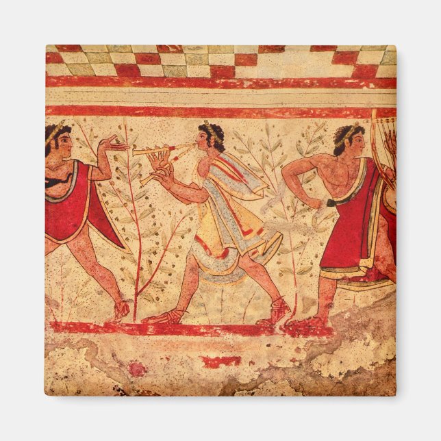 Etruscan musicians magnet (Front)