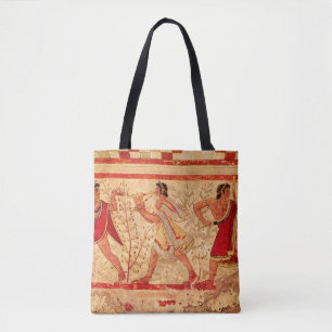 Etruscan musicians tote bag