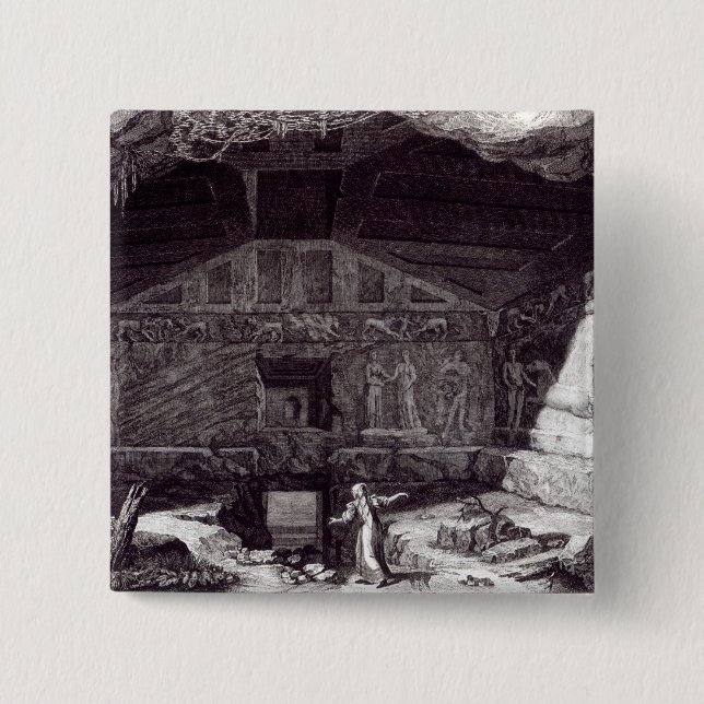 Etruscan Tomb, c.1780 15 Cm Square Badge (Front)