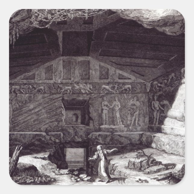 Etruscan Tomb, c.1780 Square Sticker (Front)