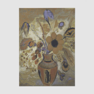 Etruscan Vase with Flowers by Odilon Redon Tissue Paper