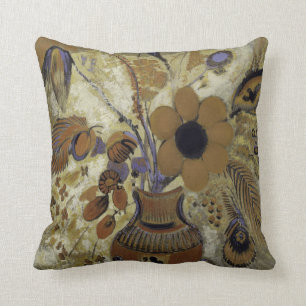 Etruscan Vase with Flowers Cushion