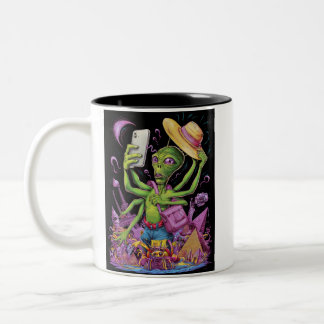 ET's Epic Earth Selfie Two-Tone Coffee Mug
