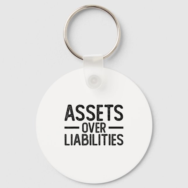 Ets Over Liabilities _ Funny Accountant _ Motivati Key Ring (Front)