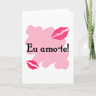 Eu amo-te - Portuguese I love you Holiday Card