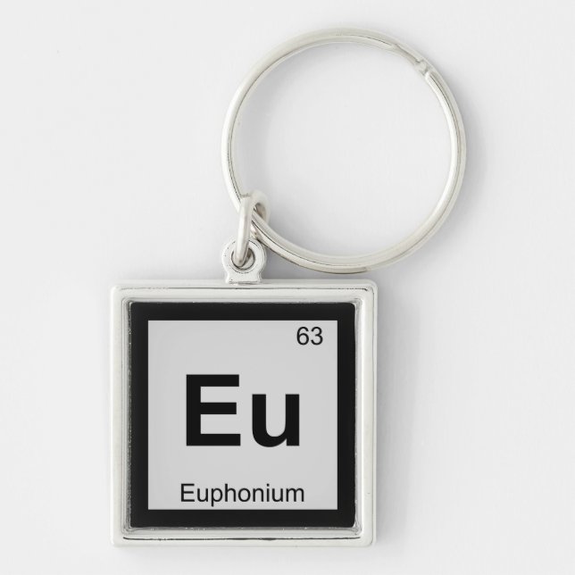 Eu - Euphonium Music Chemistry Periodic Table Key Ring (Front)