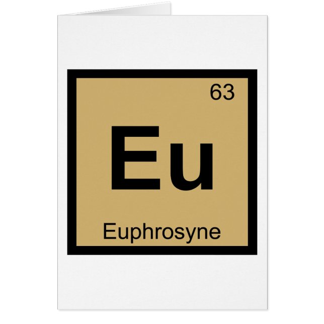 Eu - Euphrosyne Graces Chemistry Periodic Table (Front)