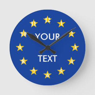 EU European Union flag round wall clock