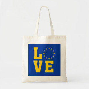 EU Flag, European Union, LOVE Tote bag