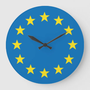 EU flag (European Union) round clock