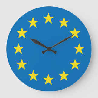 EU flag (European Union) round clock