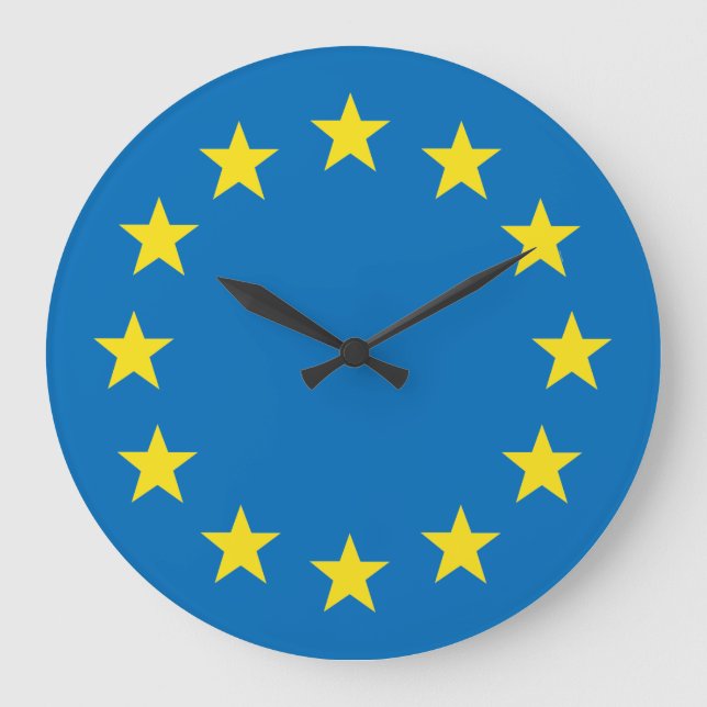 EU flag (European Union) round clock (Front)