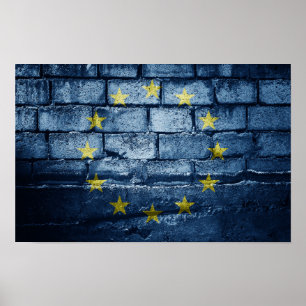 EU flag wall Poster