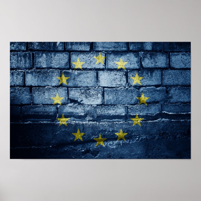 EU flag wall Poster (Front)