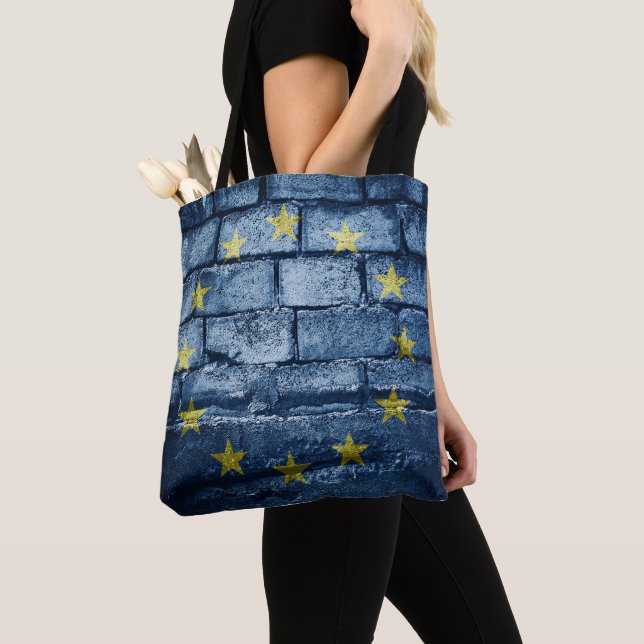 EU flag wall Tote Bag (Close Up)